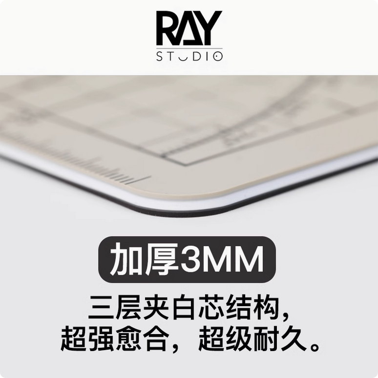 RAY Professional Self-Healing Cutting Mat - A2/A3/A4 Size Craft Mat for Model Building, Scrapbooking & DIY - Double-Sided Gridded Work Surface for X-Acto Knives & Rotary Tools