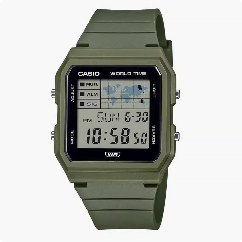 Casio World Map Multifunction (33.7mm) Digital Dial LF-30W Retro Digital Analog Watch