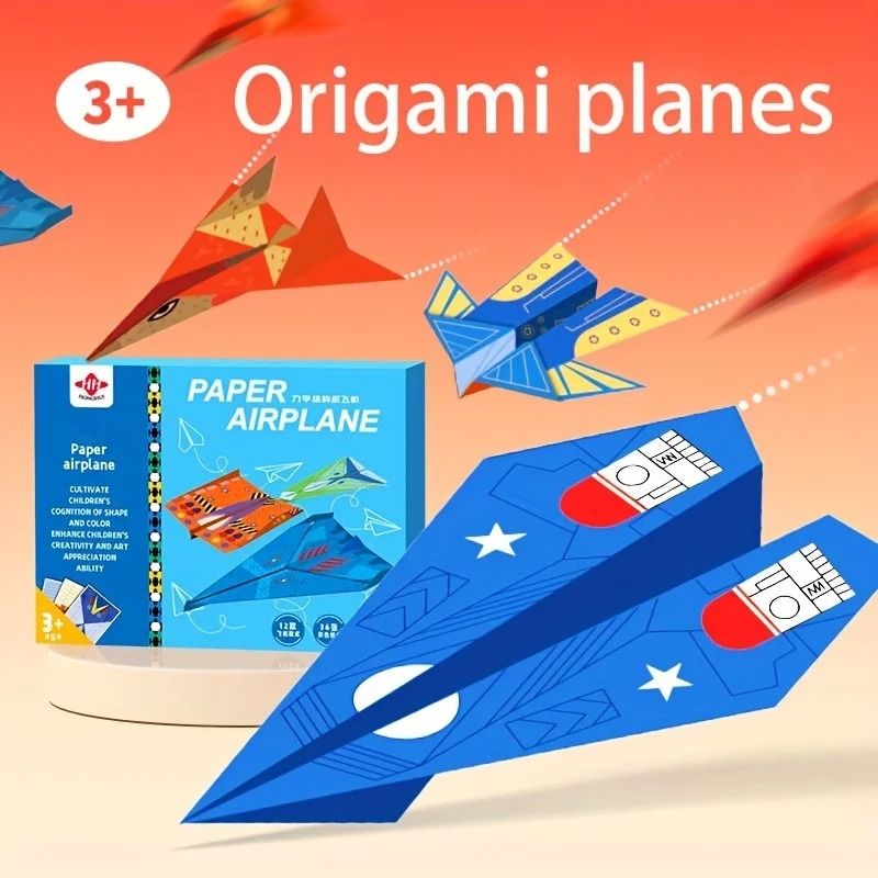 Origami Paper Airplane Set 36 Sheets 12 Models