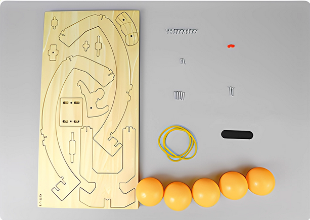 DIY Ping Pong Ball Launcher Kit | Kids Physics Science Experiment | STEM Educational Toy | Wooden Model Building Project | Ages 8+
