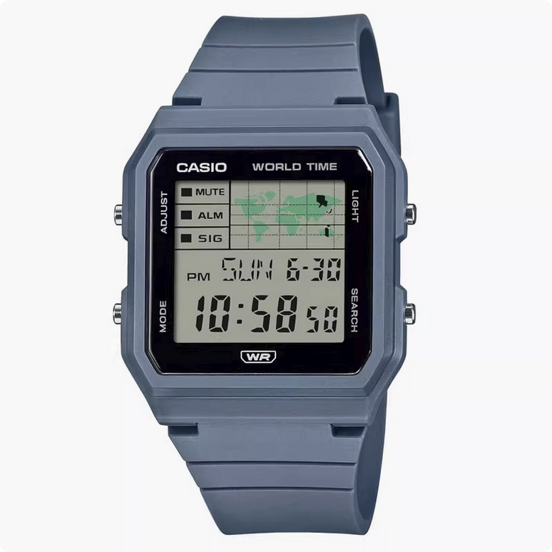 Casio World Map Multifunction (33.7mm) Digital Dial LF-30W Retro Digital Analog Watch